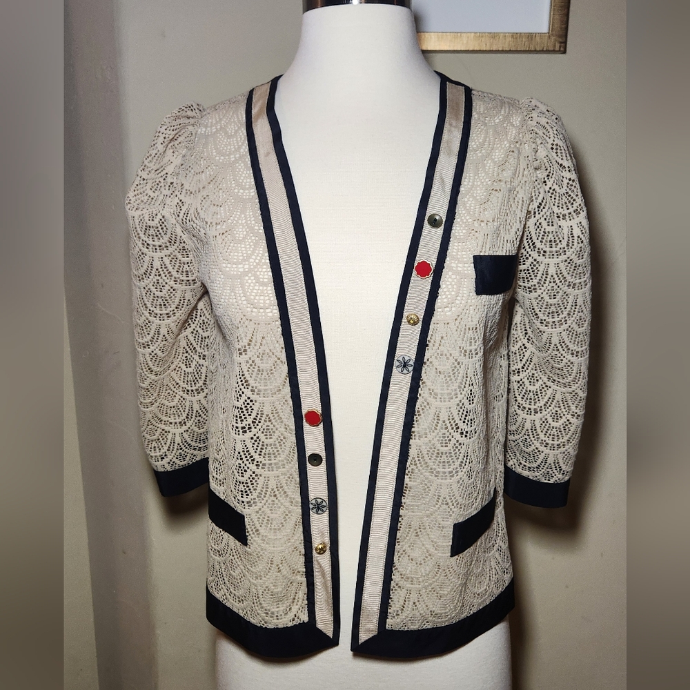 Corey Lynn Calter‎ Cream Lace Jacket Size Small